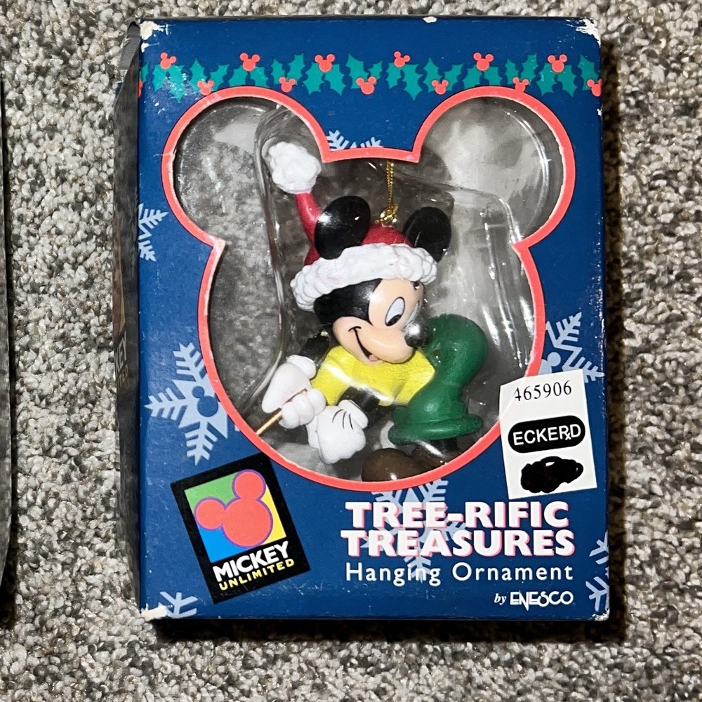 Mickey Unlimited Tree-rific Treasures Ornament‎ Golfing Mickey Vintage
